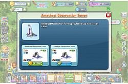 @ Seventh Heaven - Acquisition and construction of Amethyst Observation Tower, with Population Cap of 8,000.